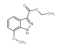 7-甲氧基-1H-吲唑-3-羧酸乙酯结构式