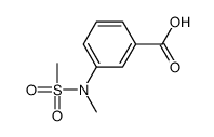 3-[methyl(methylsulfonyl)amino]benzoic acid结构式