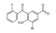 (2-amino-3-bromo-5-nitrophenyl)-(2-fluorophenyl)methanone Structure