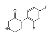 1-(2,4-difluorophenyl)piperazin-2-one Structure
