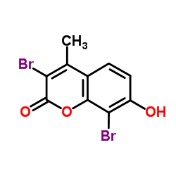 3,8-dibromo-7-hydroxy-4-methylchromen-2-one Structure