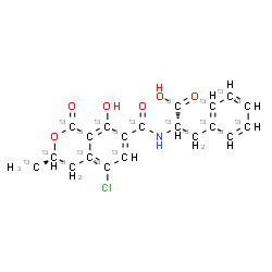 赭曲霉素A-13C20-同位素结构式