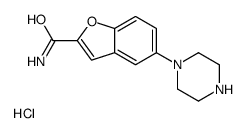 5-(1-哌嗪基)-2-苯并呋喃甲酰胺盐酸盐结构式