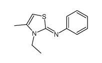 3-ethyl-4-methyl-N-phenyl-1,3-thiazol-2-imine Structure