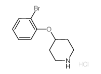 2-Bromophenyl 4-piperidinyl ether hydrochloride Structure