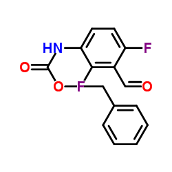 (2,4-二氟-3-甲酰基-苯基)-氨基甲酸苄酯结构式