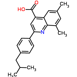 2-(4-Isobutylphenyl)-6,8-dimethyl-4-quinolinecarboxylic acid结构式