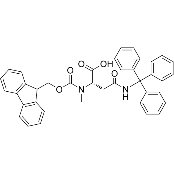 Fmoc-N-甲基-N'-三苯甲基-L-天冬氨酰胺结构式