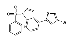 4-(4-Bromo-2-thienyl)-1-(phenylsulfonyl)-1H-pyrrolo[2,3-b]pyridin e结构式