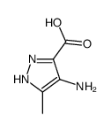 4-氨基-3-甲基-1H-吡唑-5-羧酸结构式