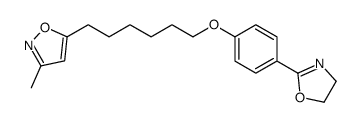 5-[6-[4-(4,5-dihydro-1,3-oxazol-2-yl)phenoxy]hexyl]-3-methyl-1,2-oxazole Structure