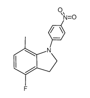 4-fluoro-7-methyl-1-(4-nitrophenyl)indoline结构式