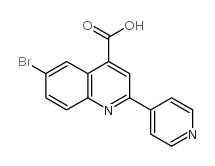 6-溴-2-吡啶-4-基-喹啉-4-羧酸结构式