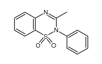 3-methyl-2-phenyl-2H-1,2,4-benzothiadiazine 1,1,-dioxide结构式