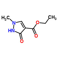 2,3-二氢-1-甲基-3-氧代-1H-吡唑-4-羧酸乙酯结构式