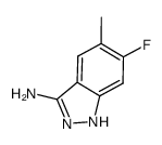 6-fluoro-5-methyl-1H-indazole-3-amine结构式