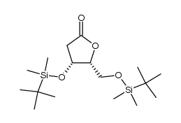 bis-tert-butyldimethylsilyl ether of (4R,5R)-4-hydroxy-5-hydroxymethyltetrahydrofuran-2-one Structure