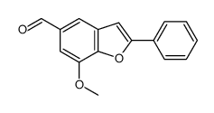 7-Methoxy-2-phenylbenzofuran-5-carboxaldehyde结构式