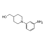 1-(3-氨基苯基)哌啶-4-甲醇结构式