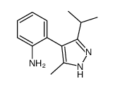2-(5-methyl-3-propan-2-yl-1H-pyrazol-4-yl)aniline Structure