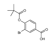 3-溴-4-(特戊酰氧基)苯甲酸结构式