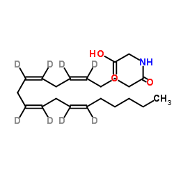 花生四烯酸甘氨酸-d8结构式
