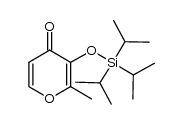 2-methyl-3-((triisopropylsilyl)oxy)-4H-pyran-4-one Structure