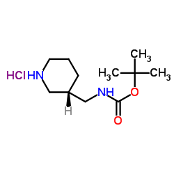 (S)-TERT-BUTYL (PIPERIDIN-3-YLMETHYL)CARBAMATE HYDROCHLORIDE Structure