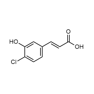 (E)-3-(4-氯-3-羟基苯基)丙烯酸结构式