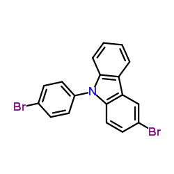 3-溴-9-(4-溴苯基)-9H-咔唑结构式