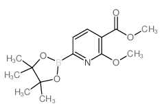 2-甲氧基-6-(4,4,5,5-四甲基-1,3,2-二噁硼烷-2-基)烟酸甲酯结构式