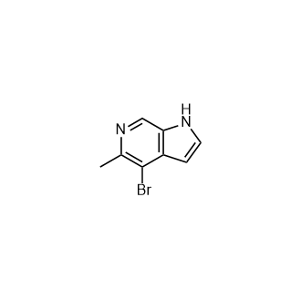 4-溴-5-甲基-1H-吡咯并[2,3-c]吡啶结构式
