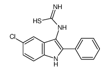 (5-chloro-2-phenyl-1H-indol-3-yl)thiourea结构式