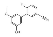 4-fluoro-3-(3-hydroxy-5-methoxyphenyl)benzonitrile Structure