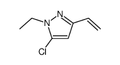 5-chloro-3-ethenyl-1-ethylpyrazole结构式