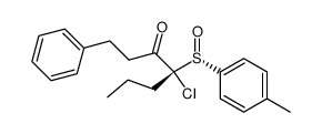 (R)-4-chloro-1-phenyl-4-((R)-p-tolylsulfinyl)heptan-3-one Structure