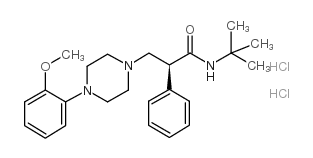 N-(1,1-二甲基乙基)-4-(2-甲氧基苯基)-ALPHA-苯基-1-哌嗪丙酰胺结构式
