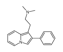 N,N-dimethyl-2-(2-phenylindolizin-1-yl)ethanamine结构式