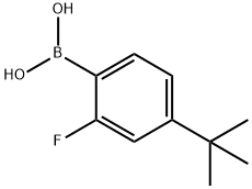 (4-(叔丁基)-2-氟苯基)硼酸结构式