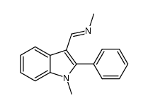 N-((1-methyl-2-phenyl-1H-indol-3-yl)methylene)methanamine结构式