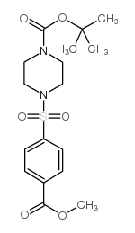 4-(4-甲氧基羰基苯基)磺酰基哌嗪-1-羧酸叔丁酯结构式