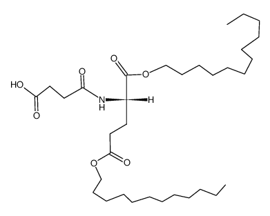 didodecyl N-(3-carboxypropanoyl)-L-glutamate结构式