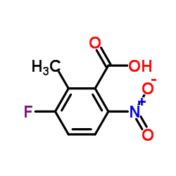 3-Fluoro-2-methyl-6-nitrobenzoic acid结构式