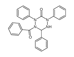 tetrahydro-1-benzoyl-2,4,6-triphenyl-1,2,4,5-tetrazin-3(2H)-one结构式