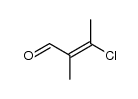 3-chloro-2-methylcrotonic aldehyde结构式