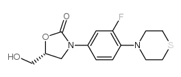 (R)-3-(3-氟-4-硫代吗啉代苯基)-5-(羟甲基)噁唑烷-2-酮结构式