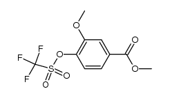 3-methoxy-4-trifluoromethane-sulfonyloxy-benzoic acid methyl ester结构式