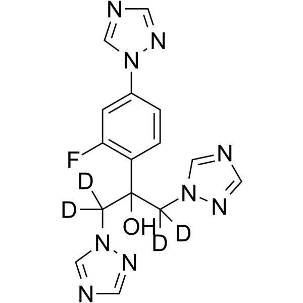 4-Defluoro-4-(1H-1,2,4-triazol-1-yl) Fluconazole-d4 Structure