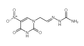 Hydrazinecarboxamide,2-[2-(3,4-dihydro-5-nitro-2,4-dioxo-1(2H)-pyrimidinyl)ethylidene]- Structure