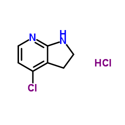 4-氯-1H,2H,3H-吡咯并[2,3-b]吡啶盐酸盐结构式